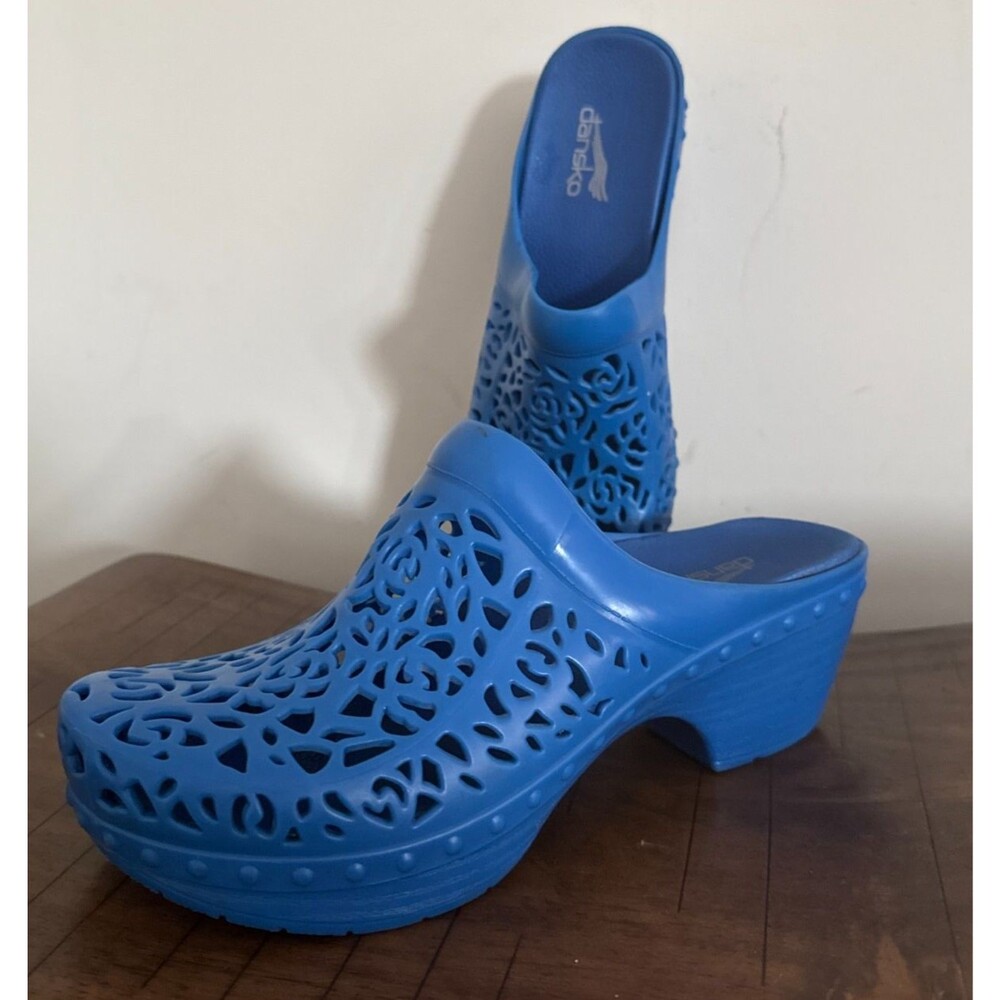 Dansko Pippa Clogs Women's EU 37 Royal Blue Garden Nursing Comfort Shoes